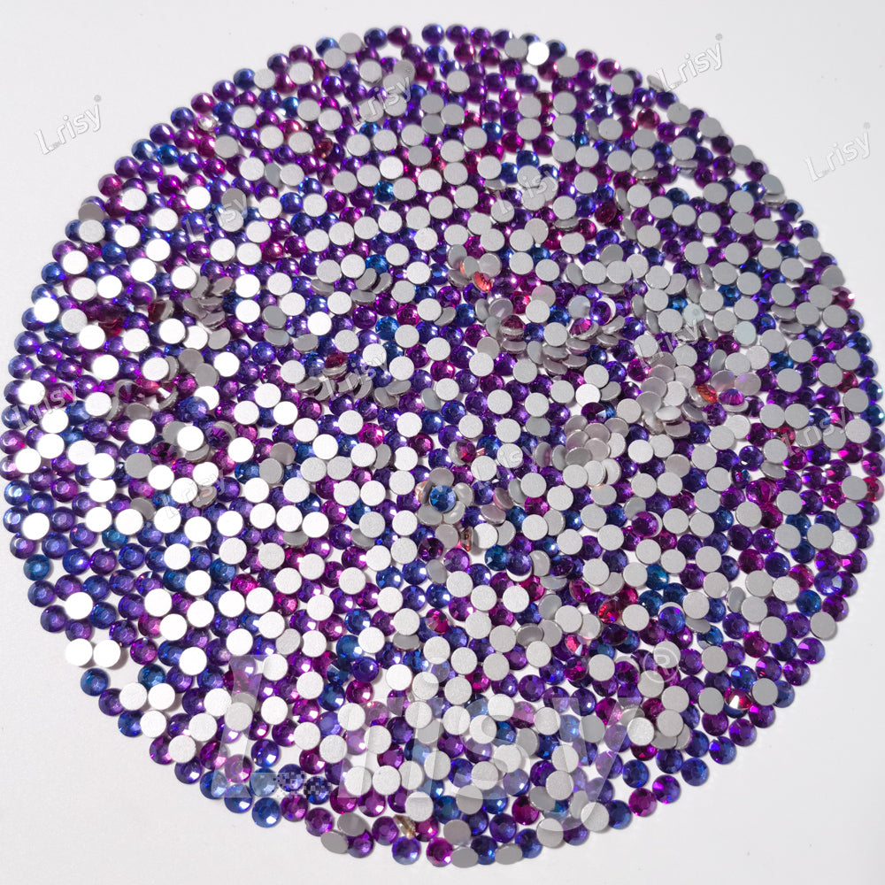 4.6-4.8mm Fuchsia Illusion Blue Flat back Rhinestones FBRS094