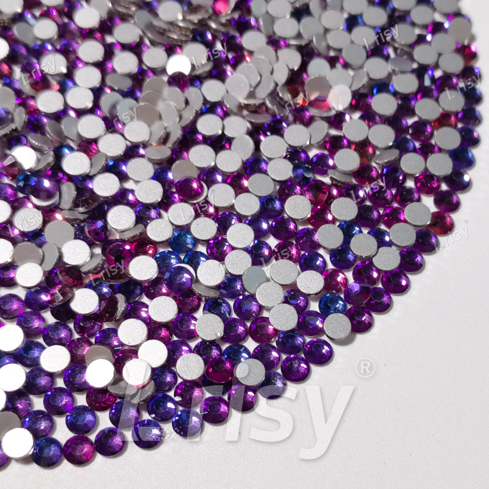 4.6-4.8mm Fuchsia Illusion Blue Flat back Rhinestones FBRS094