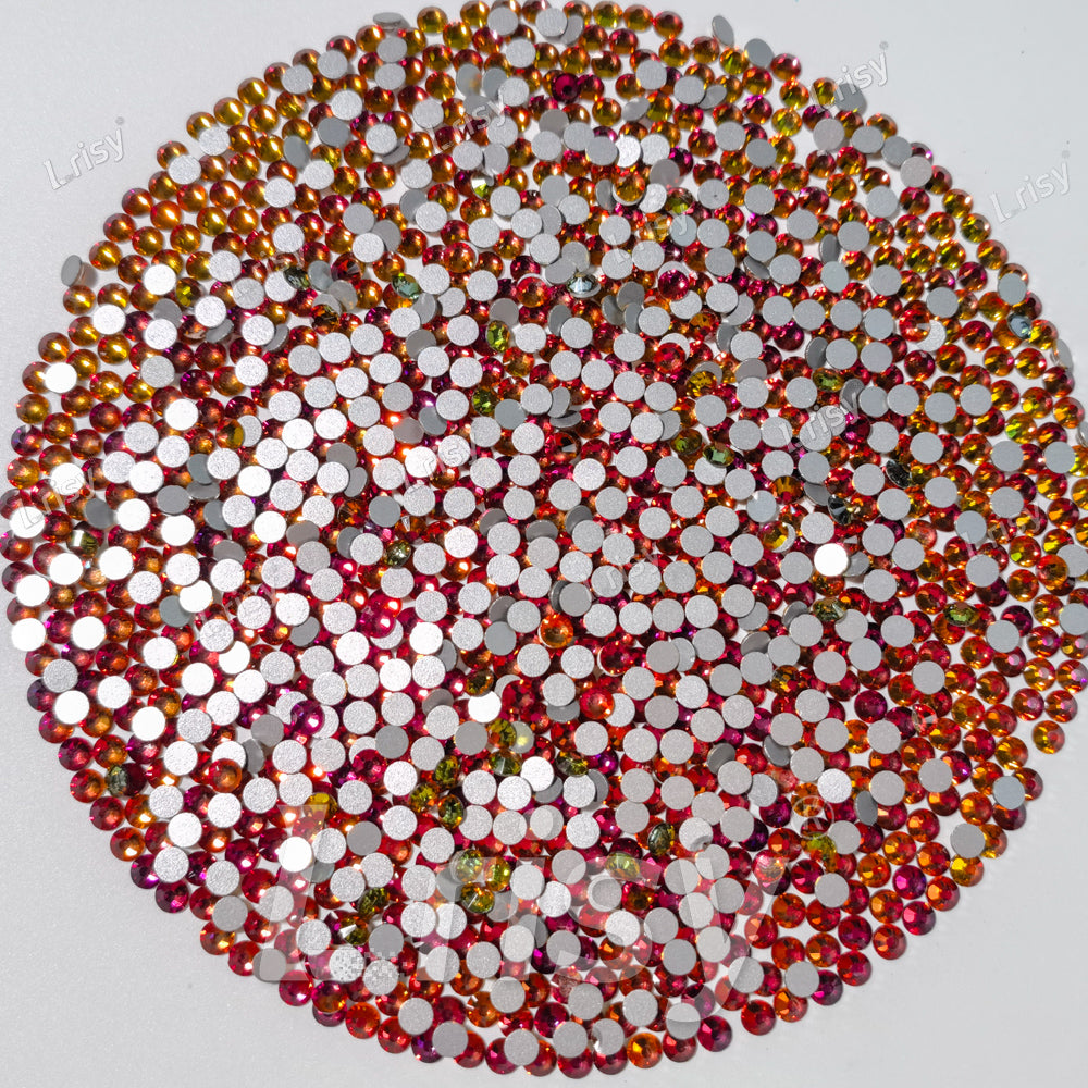 4.6-4.8mm Red Flame Flat back Rhinestones FBRS092