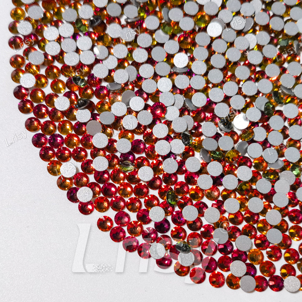 Red Flame Flat Back Rhinestones FBRS092