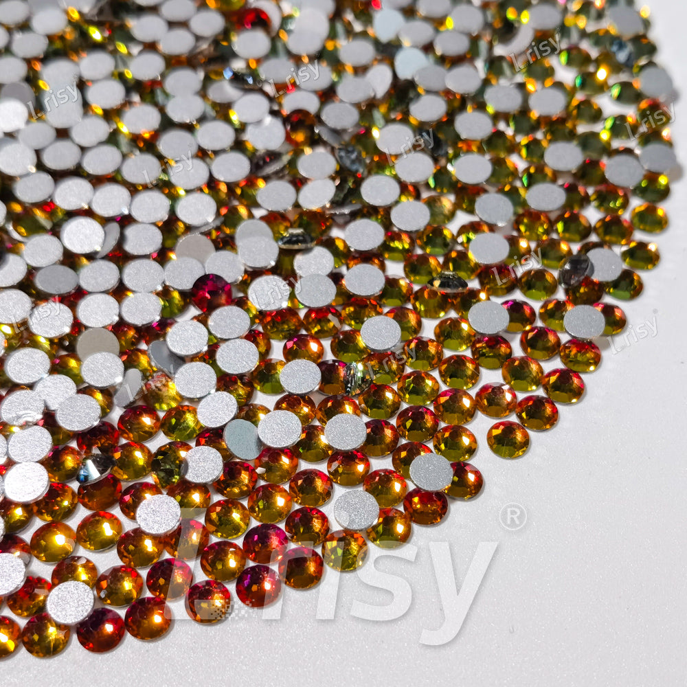 Red Flame Flat Back Rhinestones FBRS092