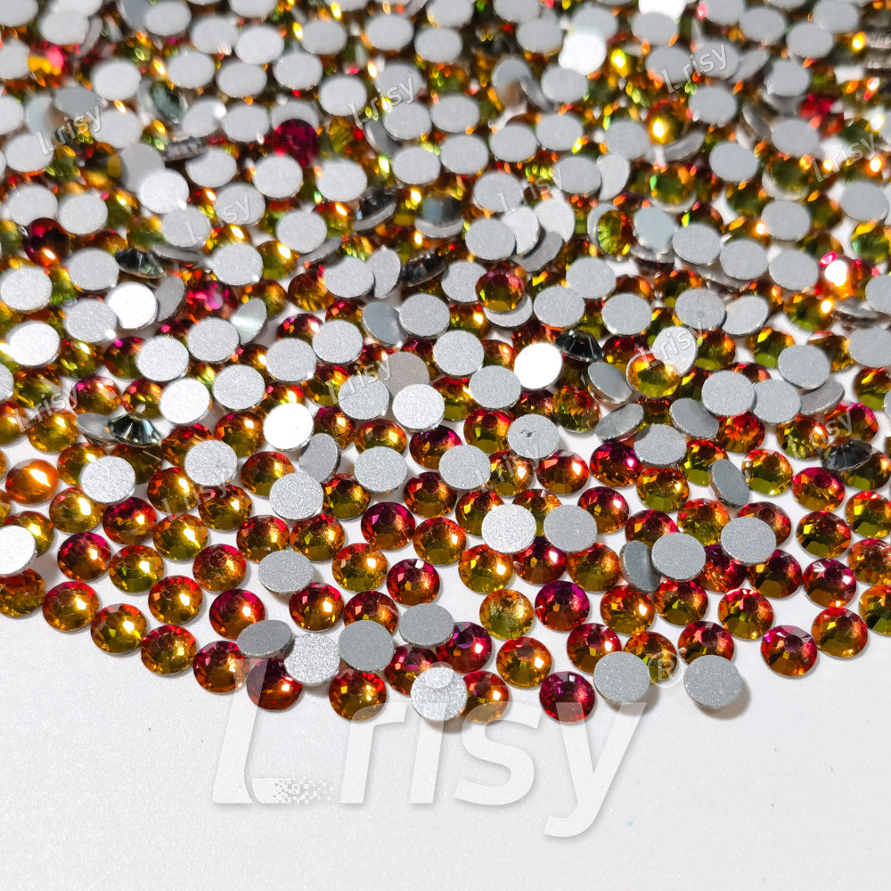 Red Flame Flat Back Rhinestones FBRS092