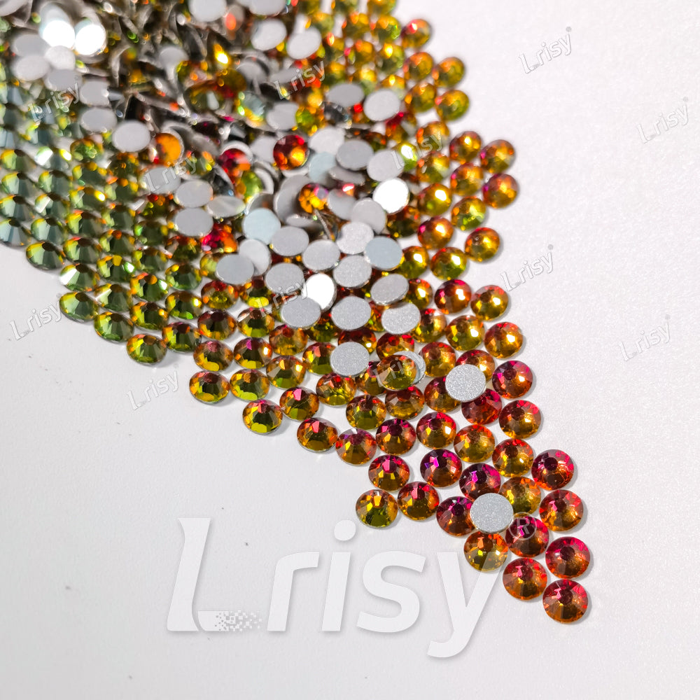 Red Flame Flat Back Rhinestones FBRS092