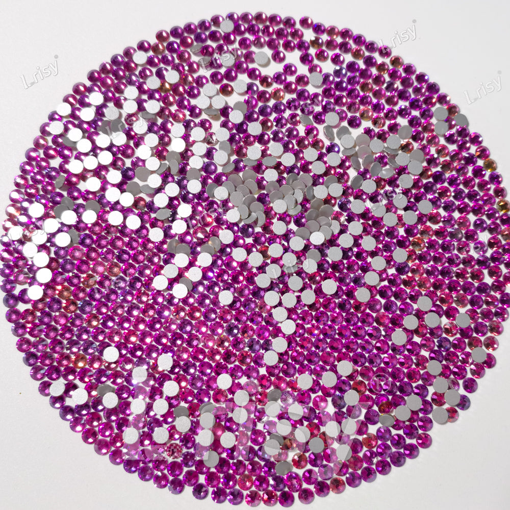 Golden Rose Red Flat Back Rhinestones FBRS090