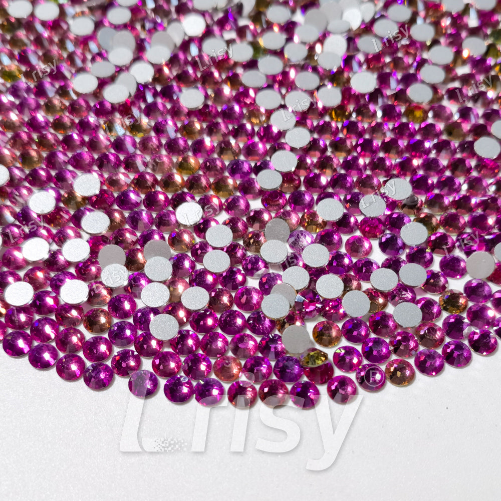 Golden Rose Red Flat Back Rhinestones FBRS090