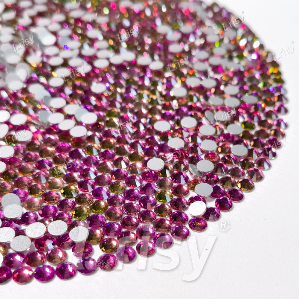 Golden Rose Red Flat Back Rhinestones FBRS090