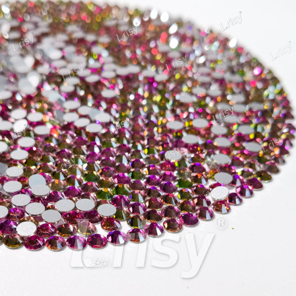 Golden Rose Red Flat Back Rhinestones FBRS090