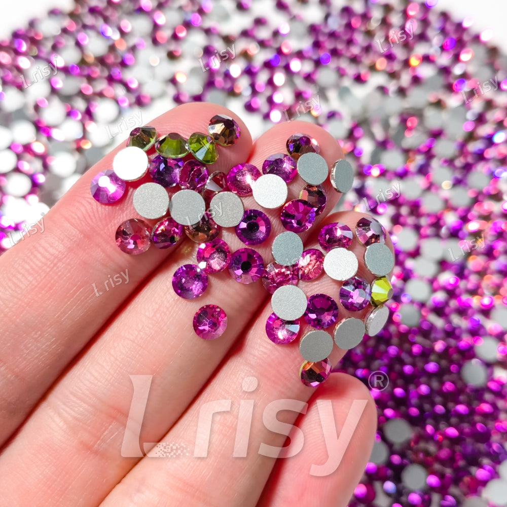 Golden Rose Red Flat Back Rhinestones FBRS090