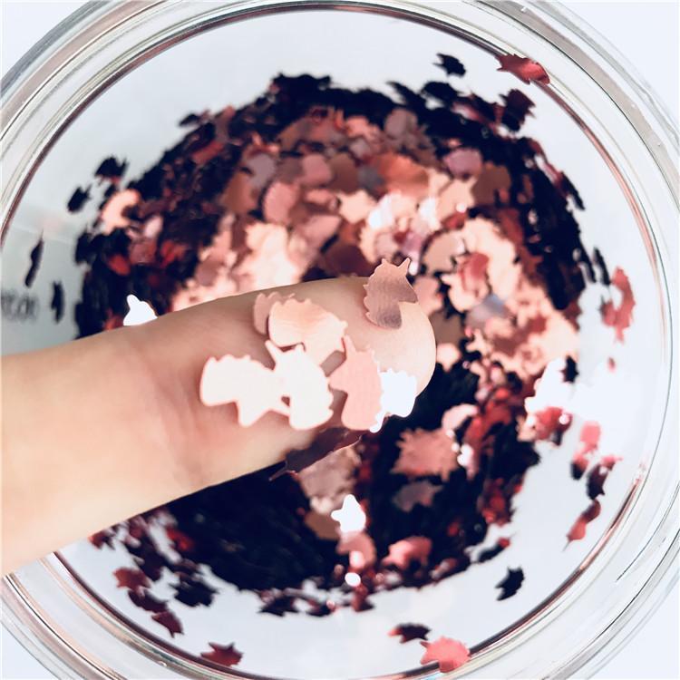 Unicorn Shapes Pink Glitter B0920