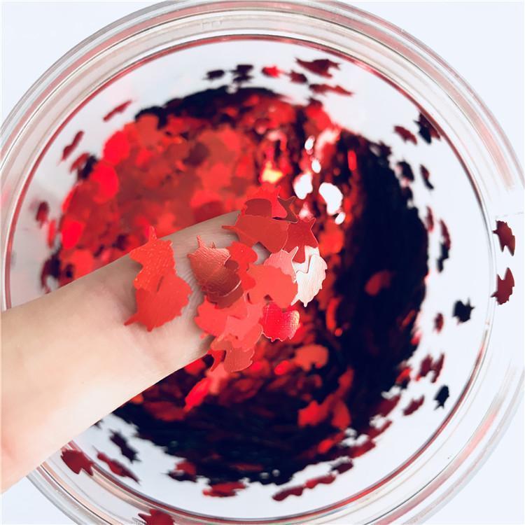 Unicorn Shapes Laser Red Glitter LB0300