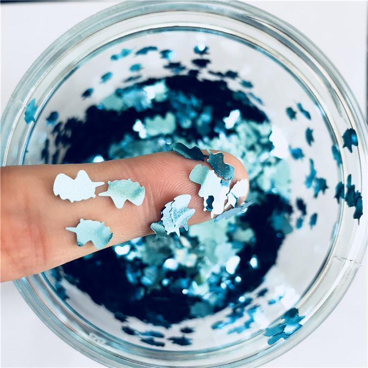 Unicorn Shapes Sky Blue Glitter B0711