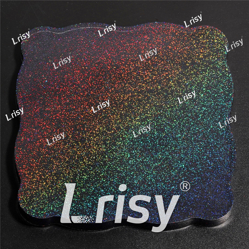 0.2mm Hexagon Shapes Laser Black Glitter LB01000