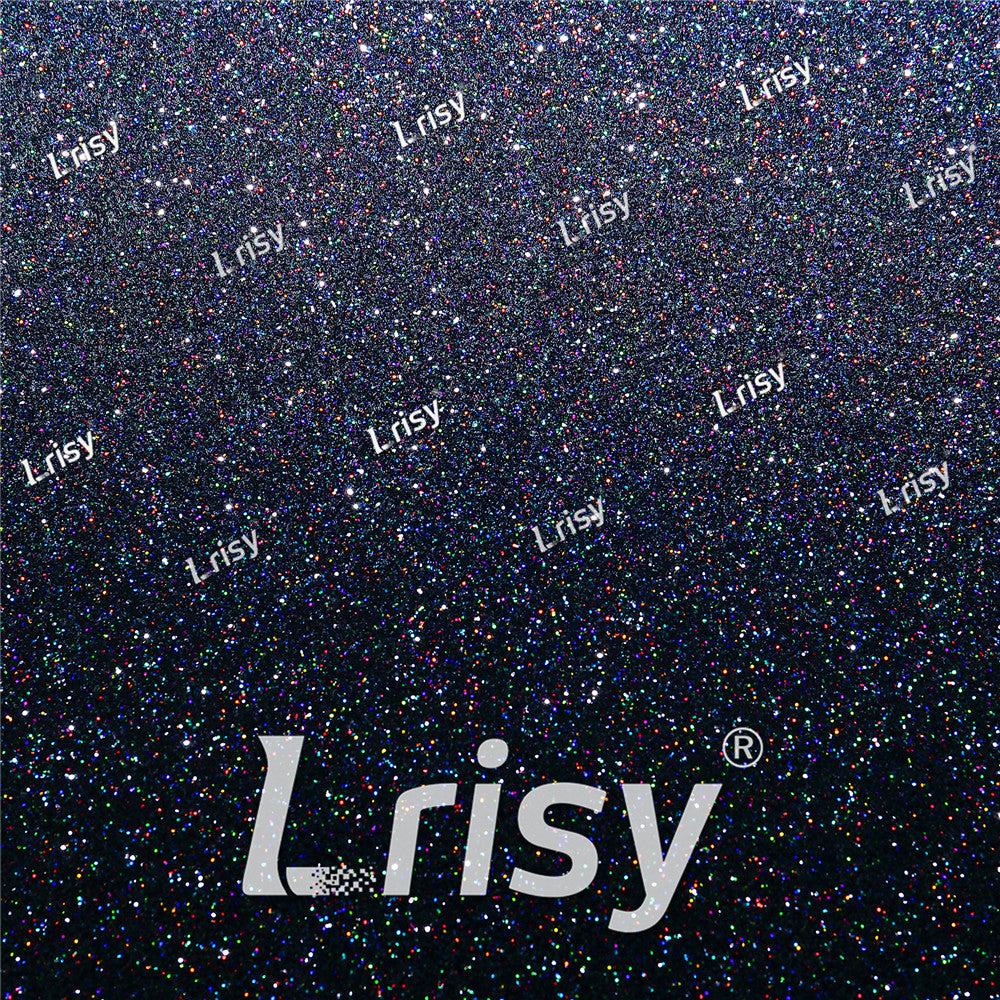 0.2mm Hexagon Shapes Laser Black Glitter LB01000