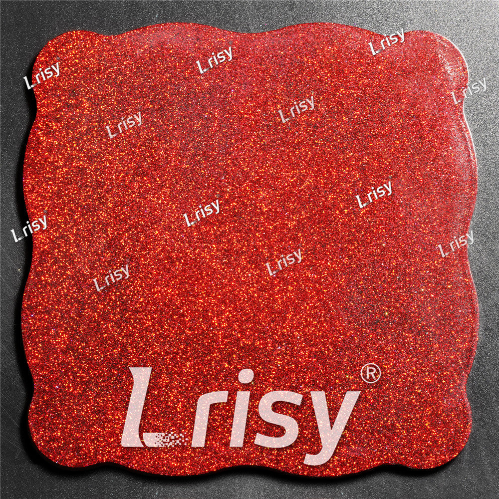 0.2mm Hexagon Shapes Laser Red Glitter LB0300