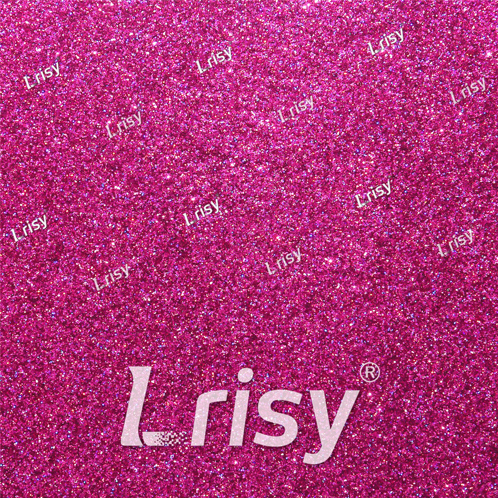 0.2mm Hexagon Shapes Laser Rose Red Glitter LB0912