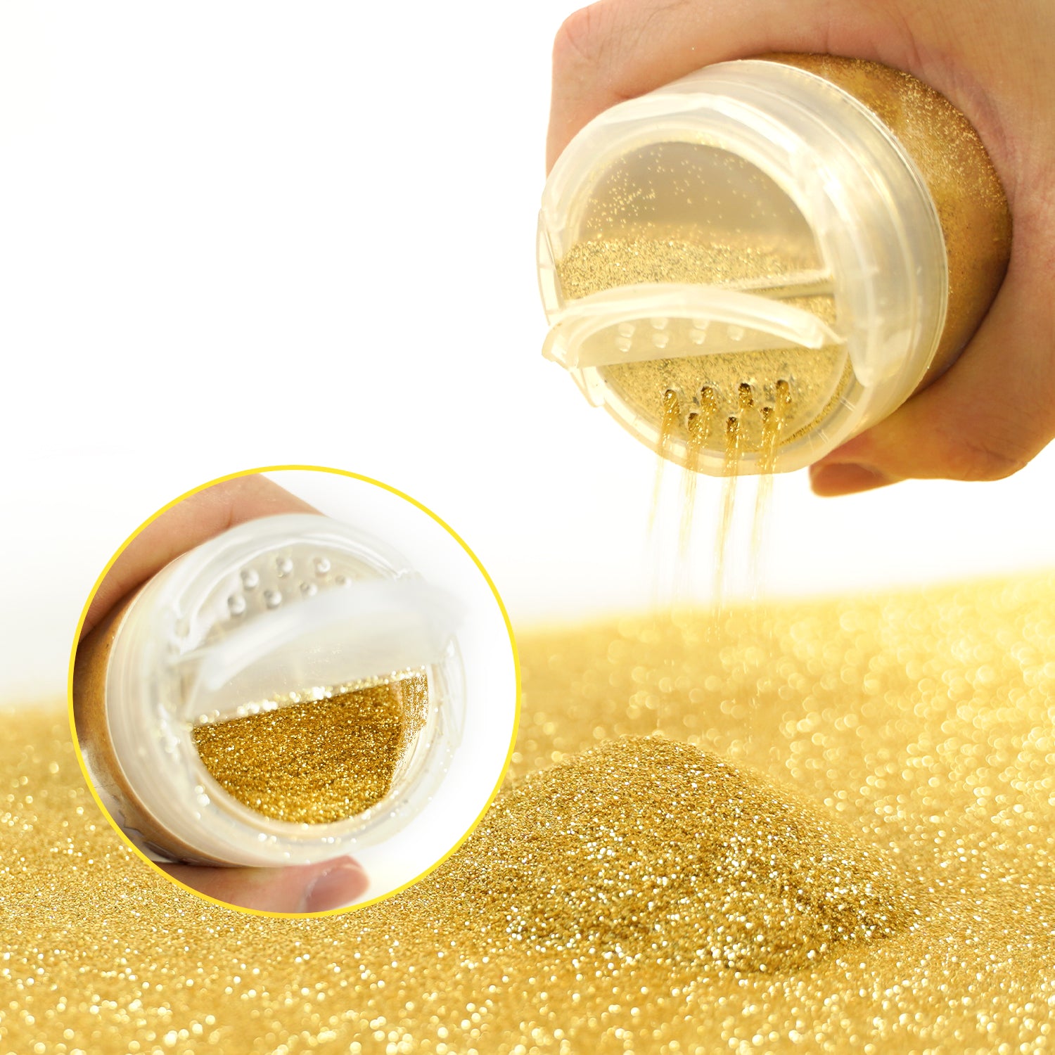Lrisy 0.2mm Extra Fine Neon Light Punk Metallic Glitter Powder Luxury Gold LR-1602