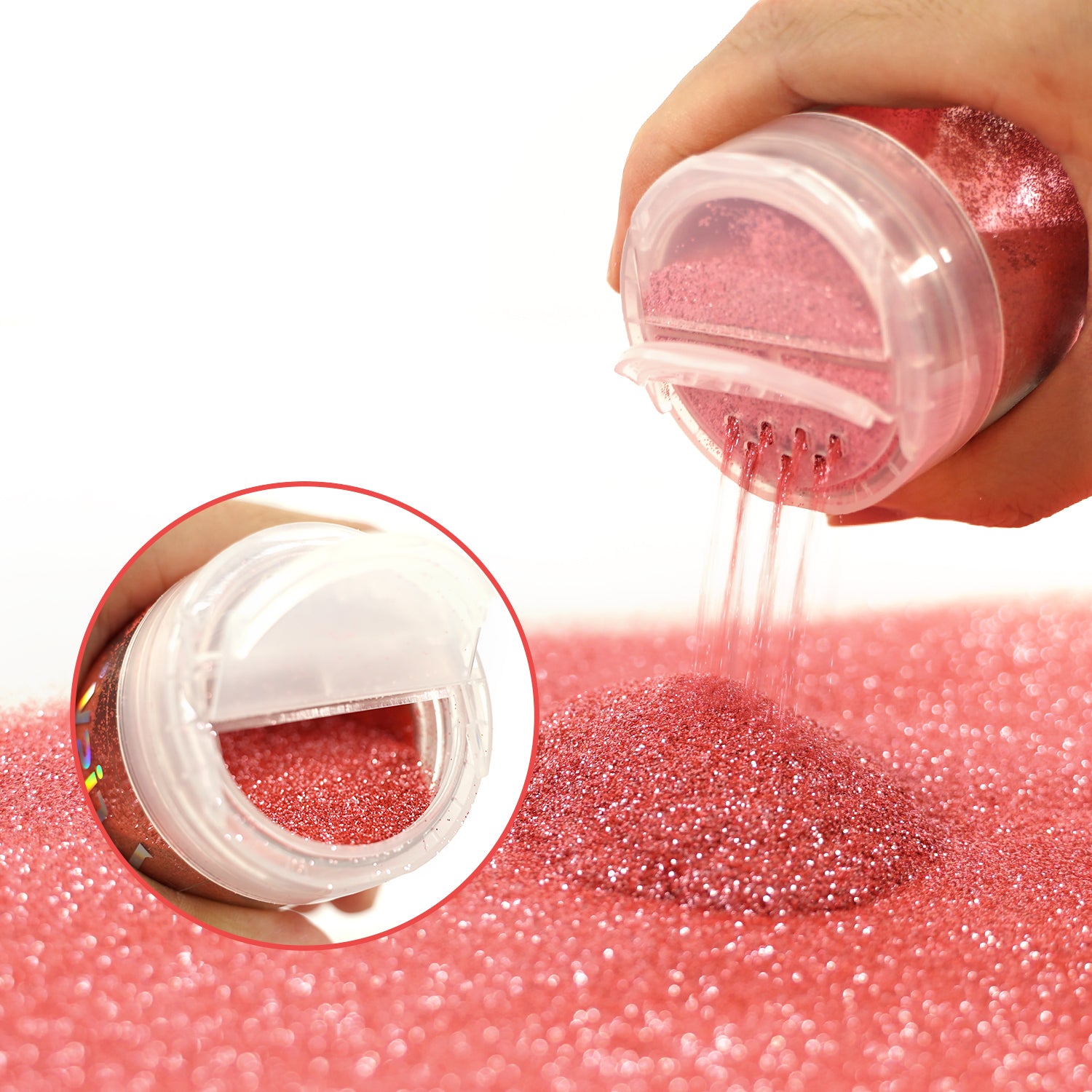 Lrisy 0.2mm Extra Fine Neon Light Punk Metallic Glitter Powder Pale Violet Red LR-1613