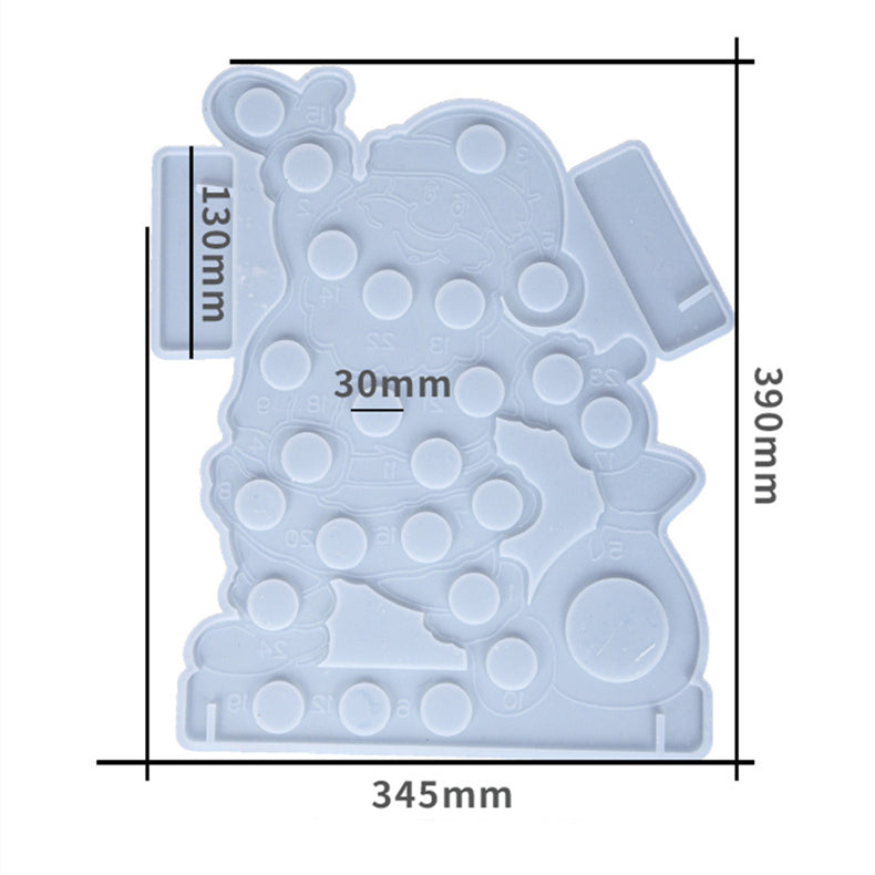 Santa Claus Ornament Silicone Molds For DIY Epoxy Resin