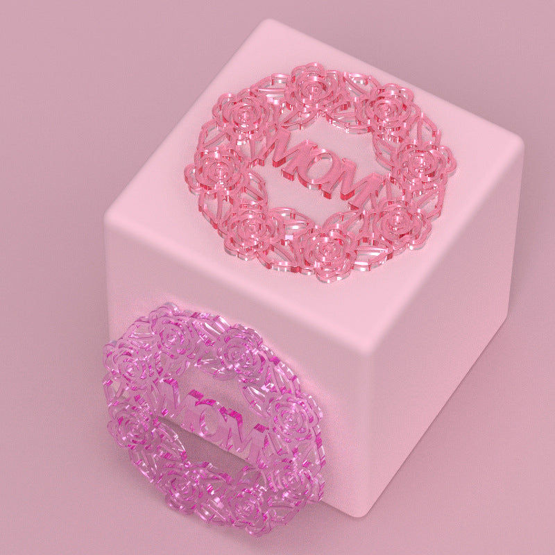 “MoM” Coaster Tray Resin Silicone Mold M-YMR-MM001