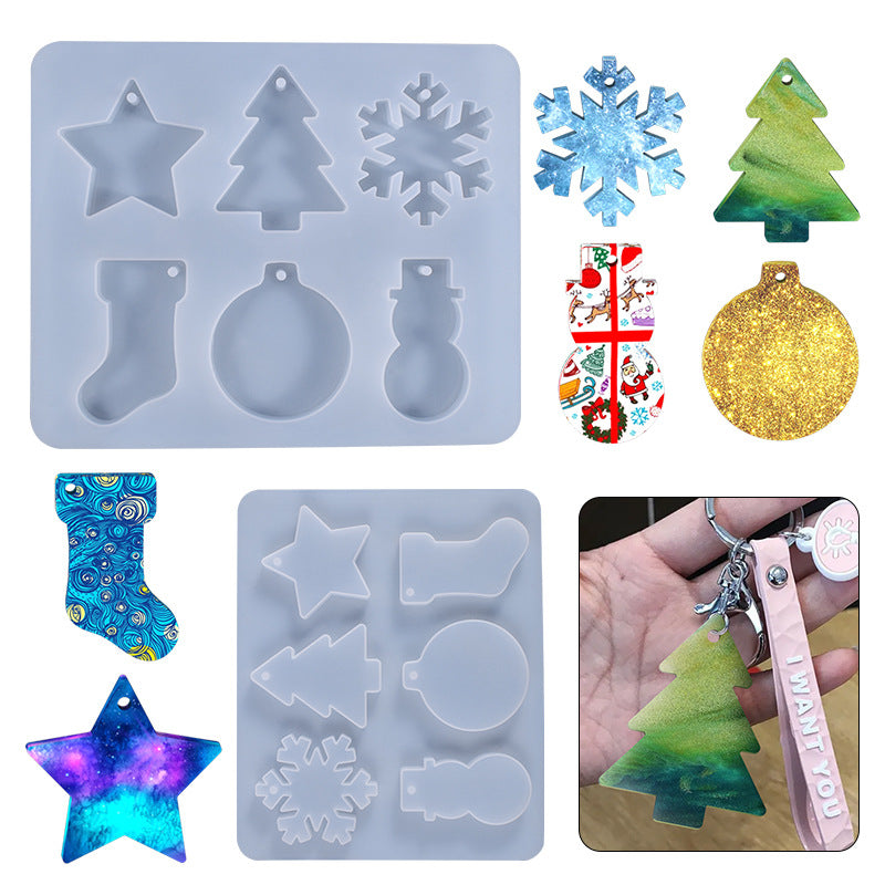 Christmas Series Decoration Pendant Silicone Resin Mold M-YMR-SDGP009