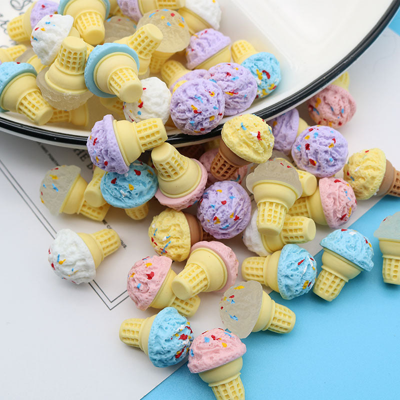Ice Cream Playfood Resin Slime Charms Cabochons Ornament DIY Crafts 09