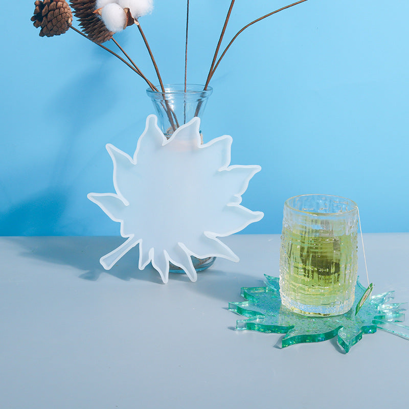 Maple Leaf Shape Coaster Tray Resin Silicone Mold M-DYY-FYD001