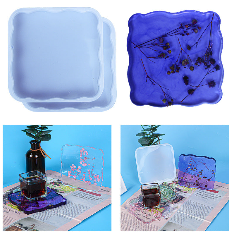 Irregular Square Tray Coaster Silicone Resin Mold M-DYY-ZFL001 – Lrisy