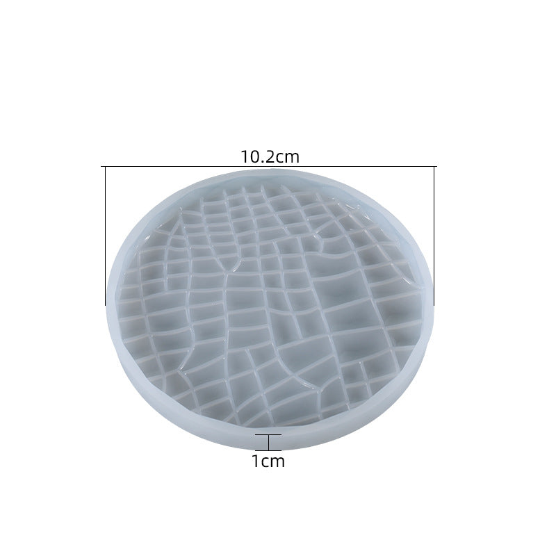 Pack of 5 DIY Round Casting Coaster Silicone Resin Mold