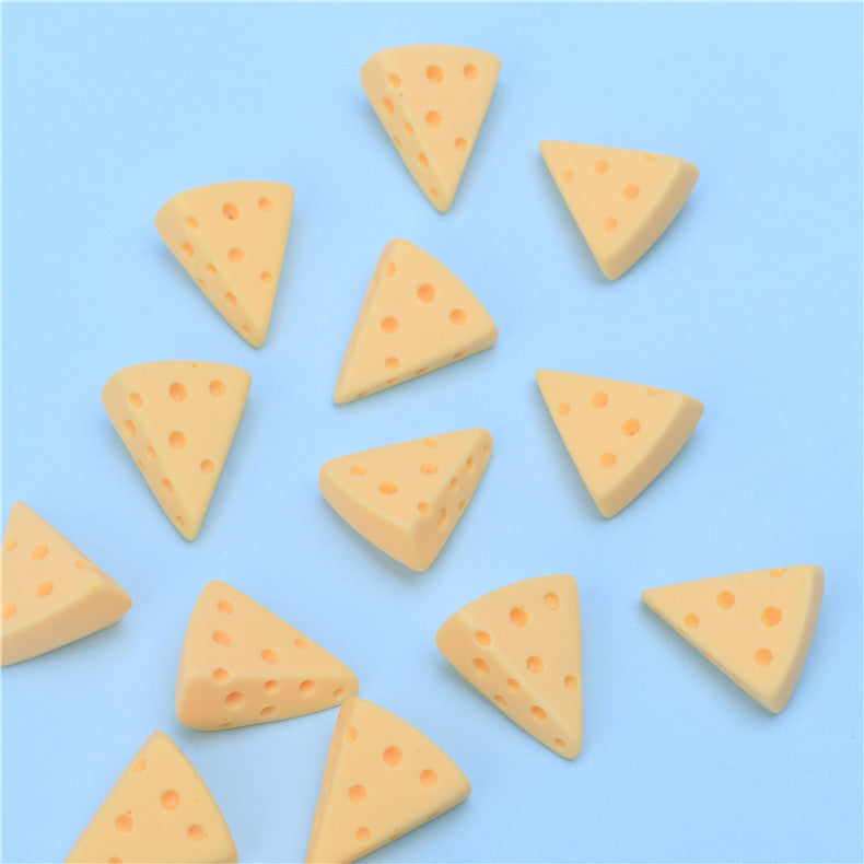 Cheese Slices Playfood Resin Slime Charms Cabochons Ornament DIY Crafts