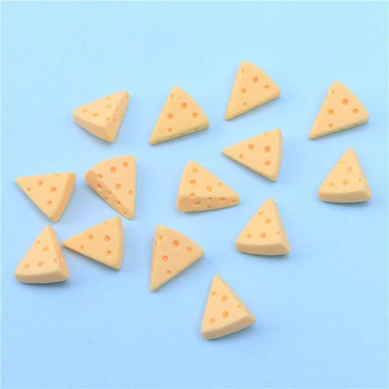 Cheese Slices Playfood Resin Slime Charms Cabochons Ornament DIY Crafts