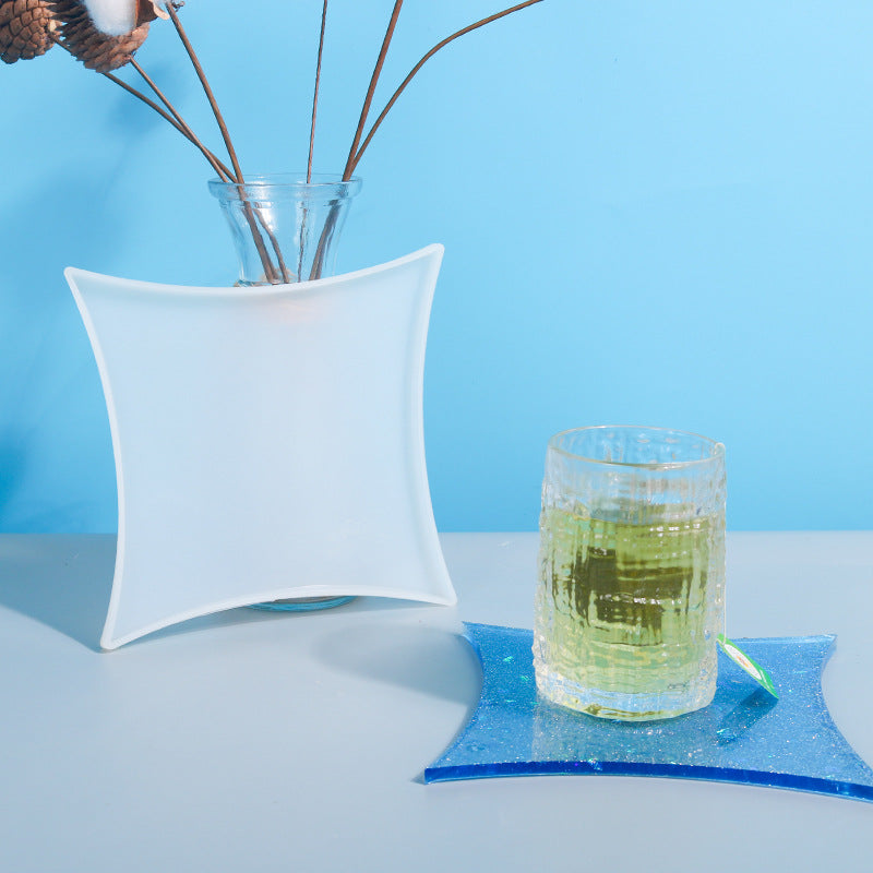 Quadrangular Shape Coaster Coaster Tray Resin Silicone Mold M-DYY-SJD001