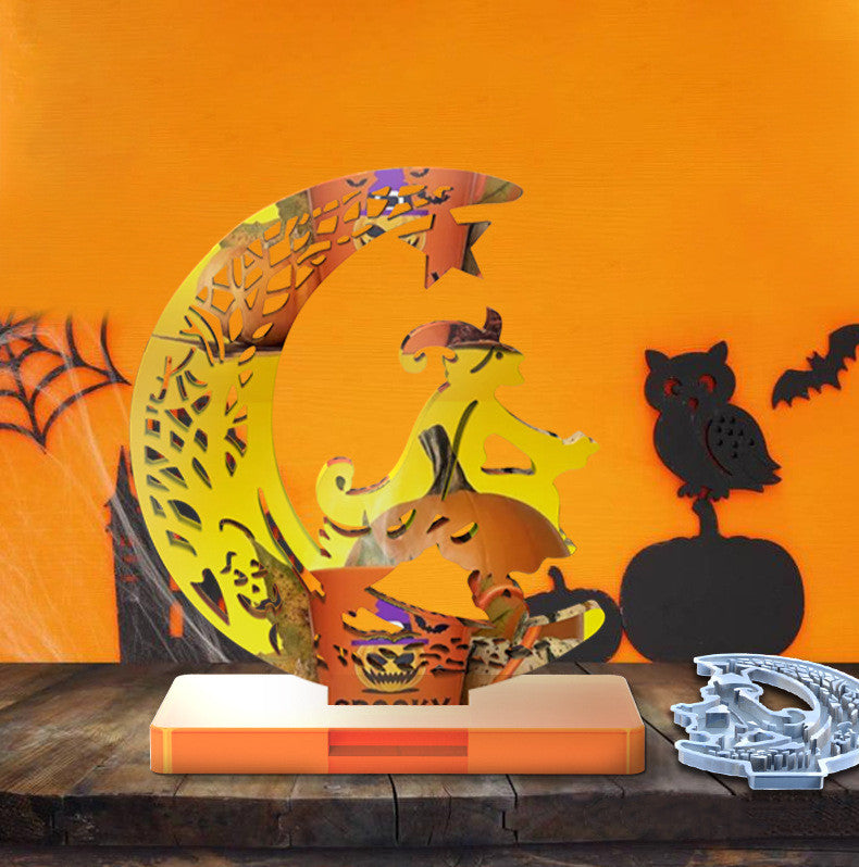Hollow Out Halloween Witch Silicone Resin Mold M-LYY-YLP011