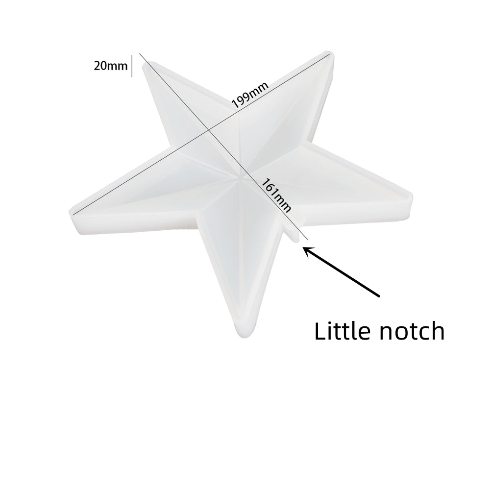 Star tree topper Silicone Resin Mold