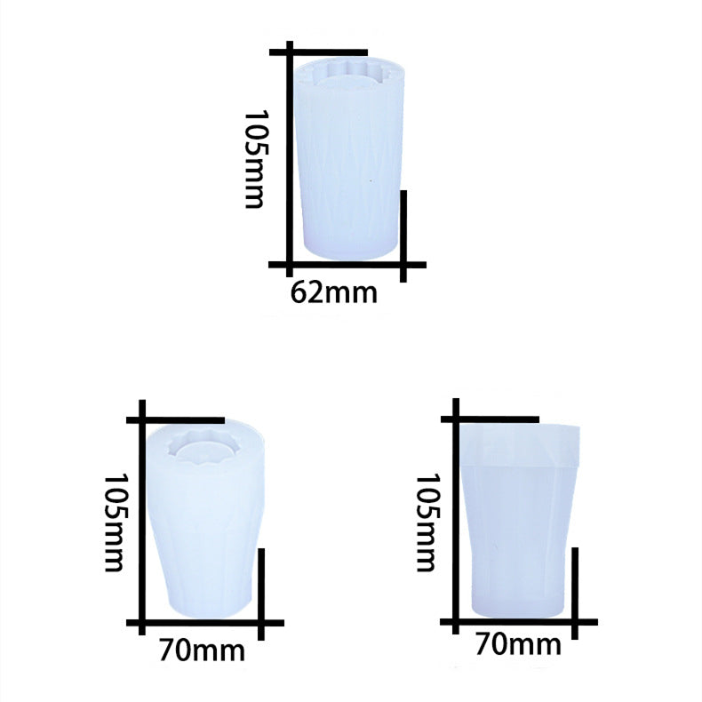 Pack of 3 Vases Resin Mold