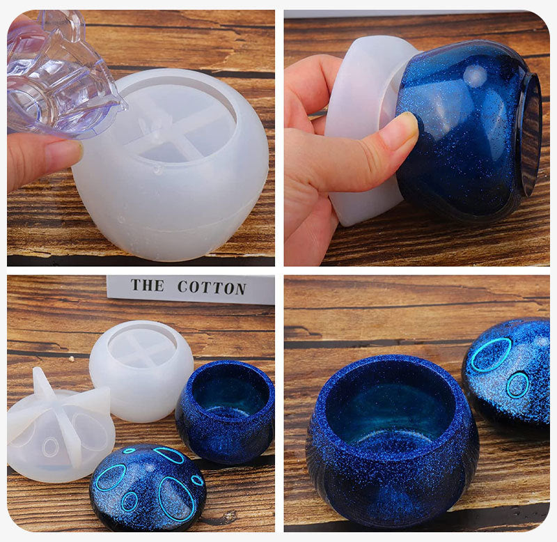 Mushroom Jewelry DIY Storage Box Silicone Resin Mold