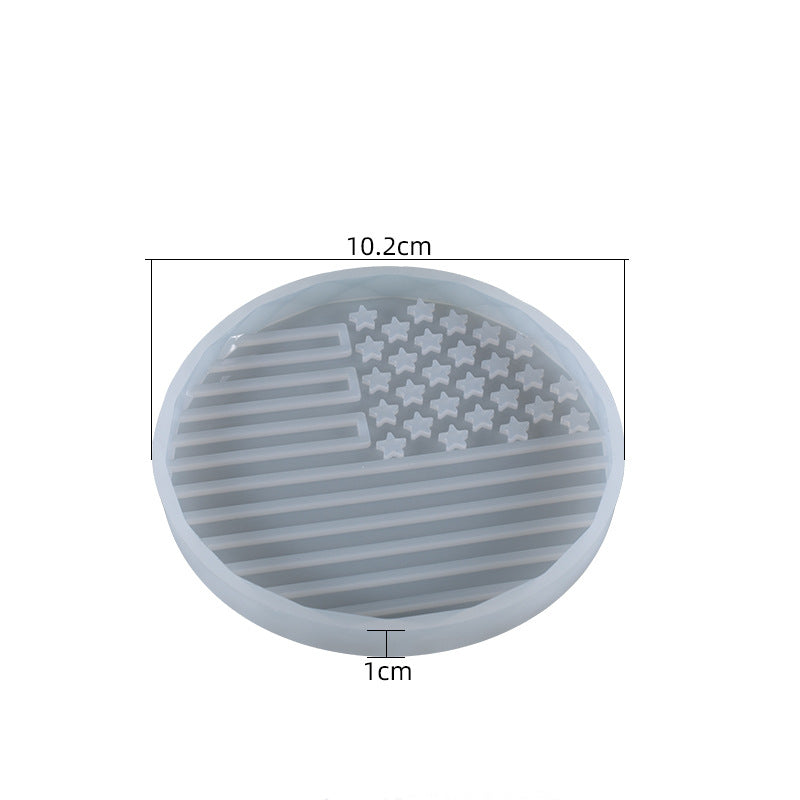 Pack of 5 DIY Round Casting Coaster Silicone Resin Mold