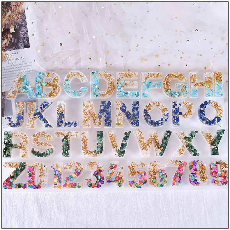 Alphabet & Number Keychain Silicone Resin Mold M-YMR-ZM001