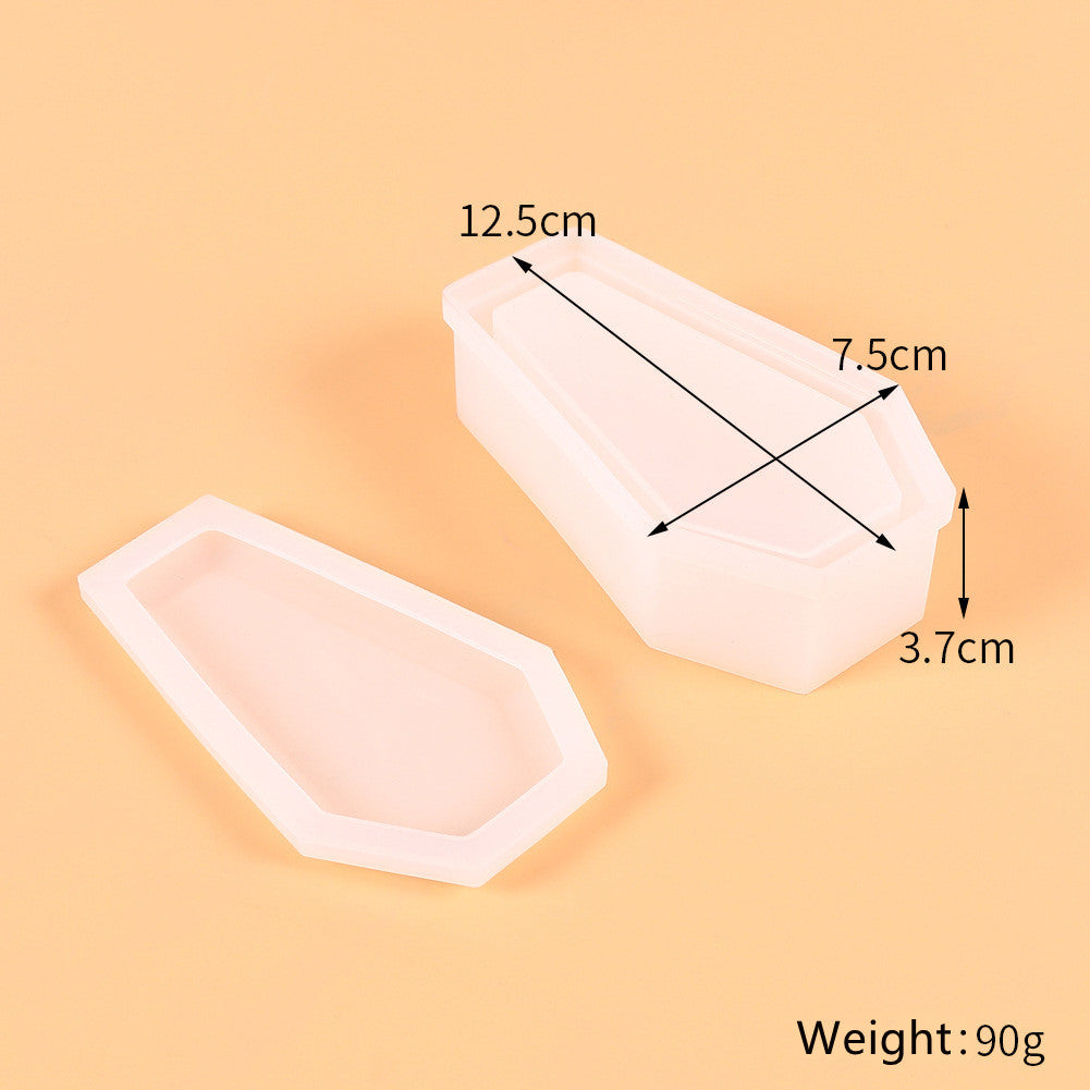 Halloween Zombie Coffin Shaped Silicone Resin Mold M-DESH-GC001