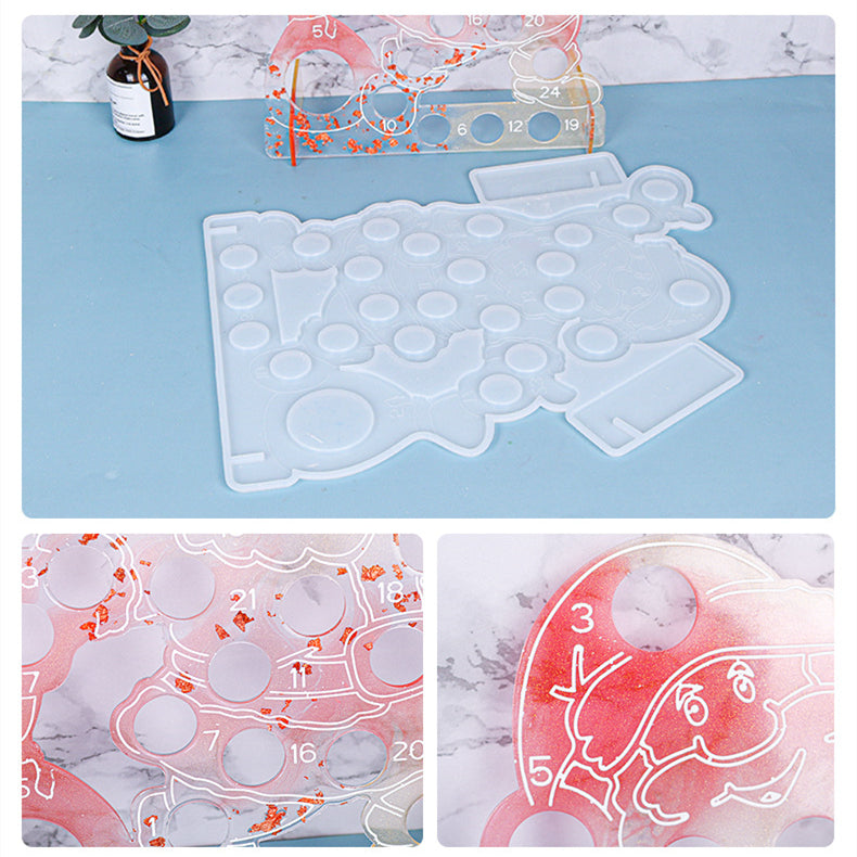Santa Claus Ornament Silicone Molds For DIY Epoxy Resin