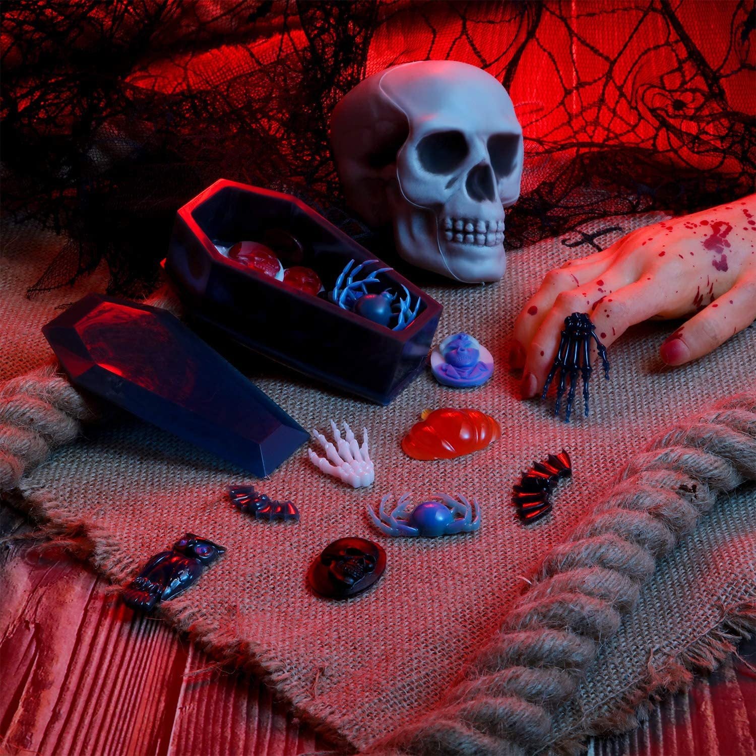 Halloween Zombie Coffin Shaped Silicone Resin Mold M-DESH-GC001