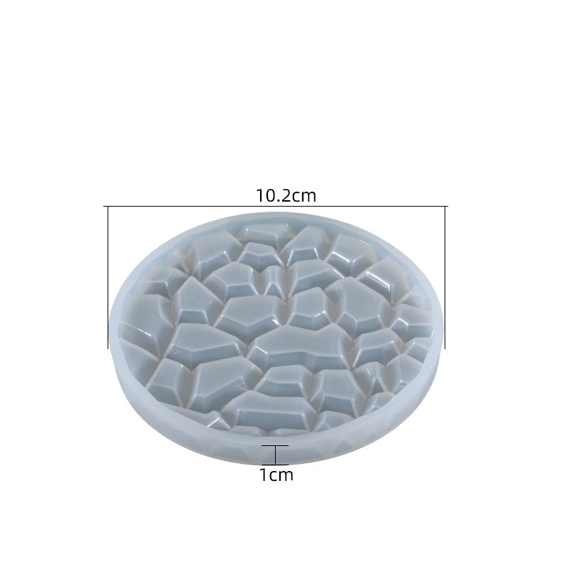 Pack of 5 DIY Round Casting Coaster Silicone Resin Mold