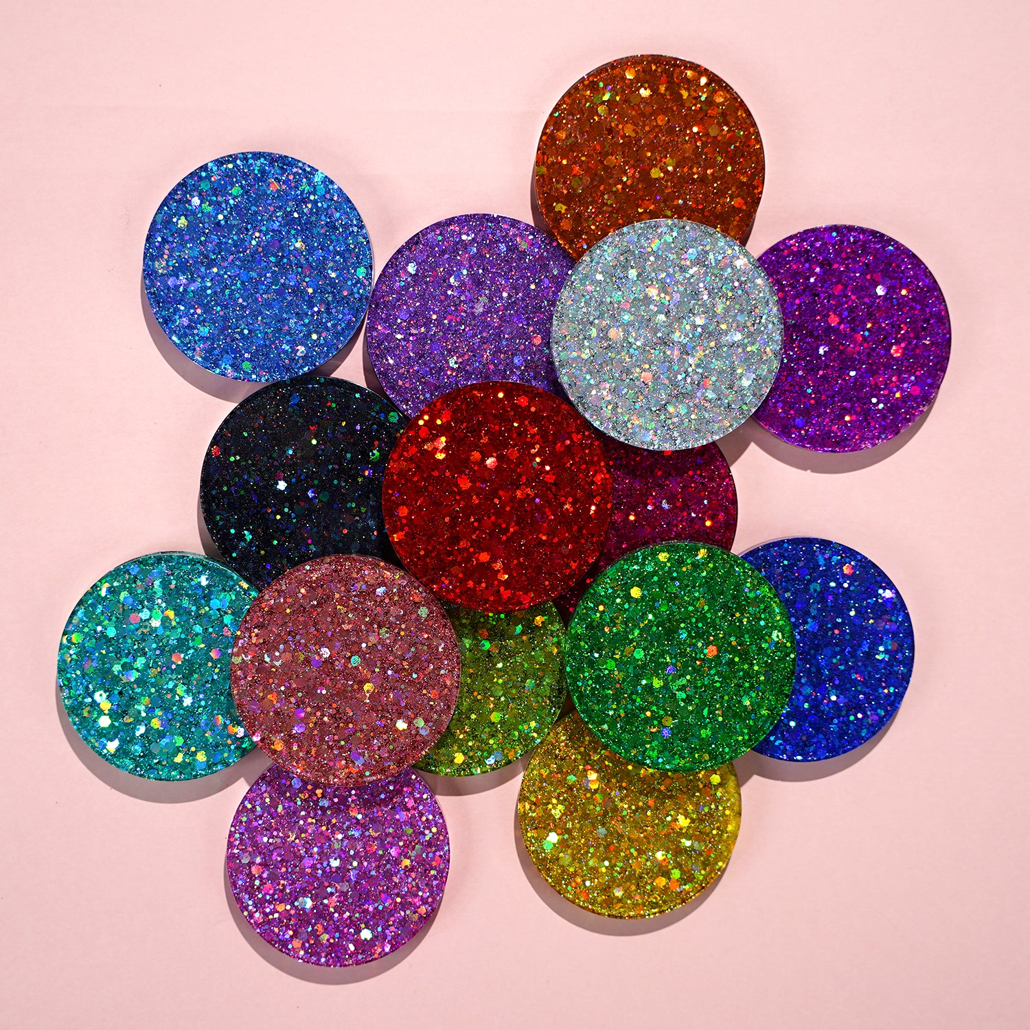 Lrisy General Mixed Holographic Glitter Set/Kits 15 Colors (Total 150g)