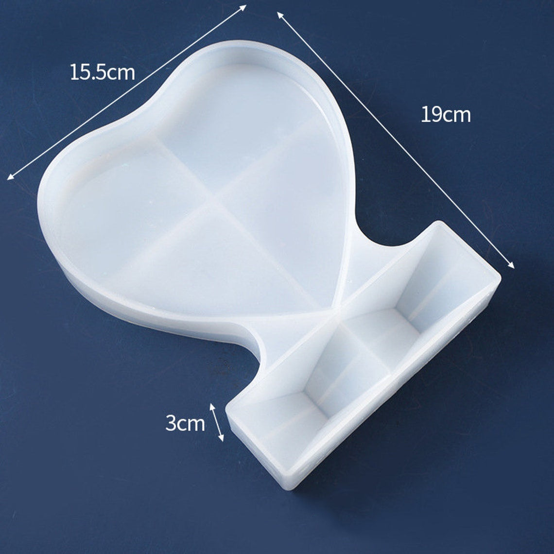 Heart Shaped Photo Picture Frame Silicone Resin Mold M-XC-XK001