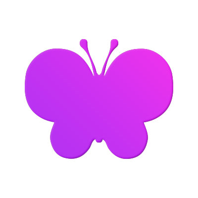 9mm Butterfly Shaped Glitter