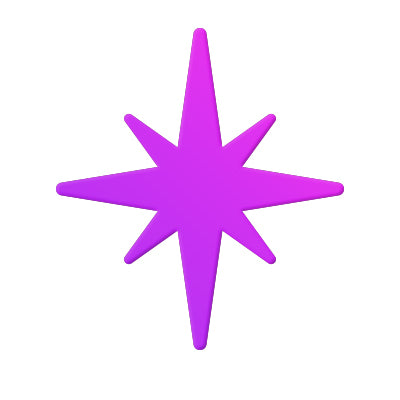 Eight Pointed Star Glitter