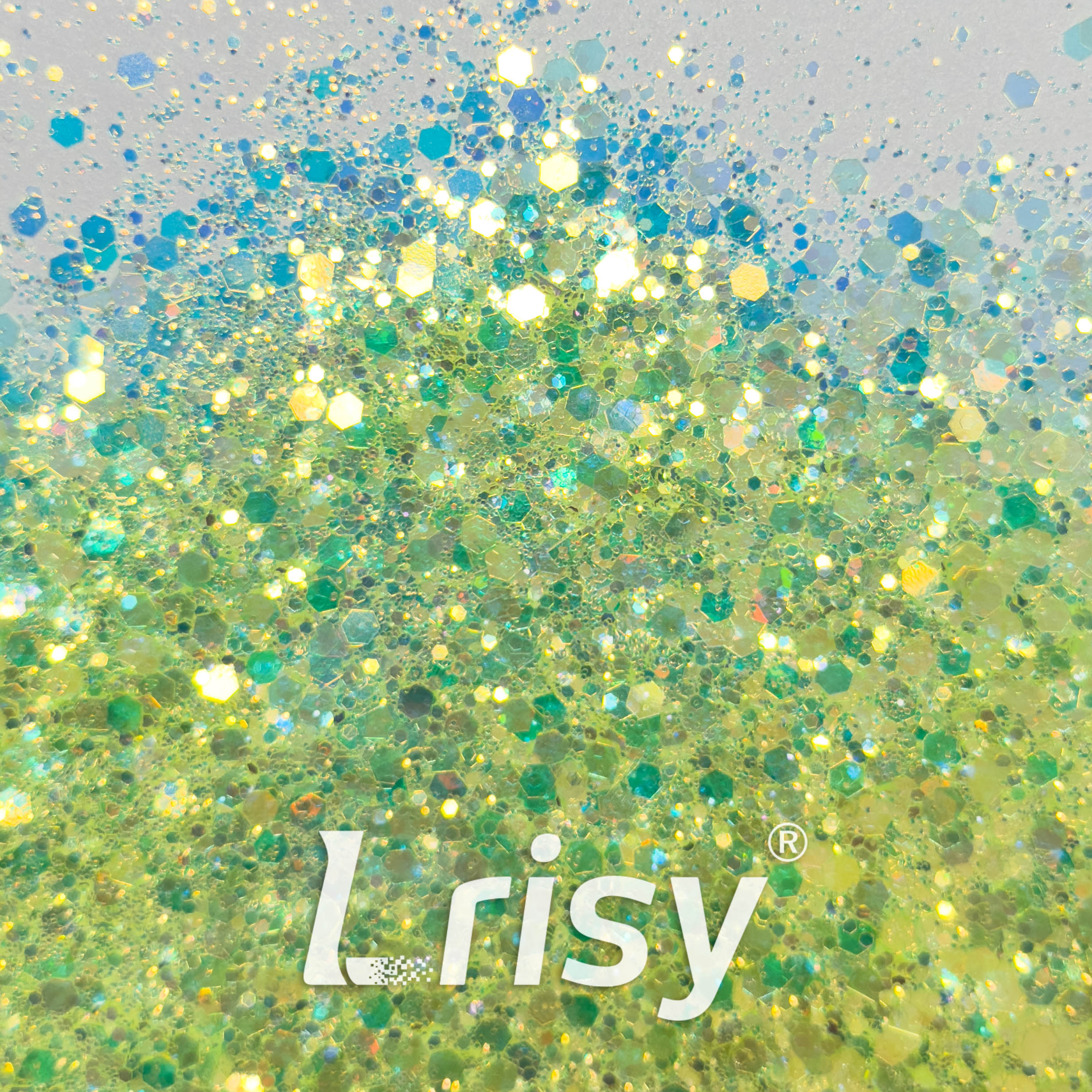 General Mixed High Brightness Iridescent Lemon Yellow Glitter HX1806