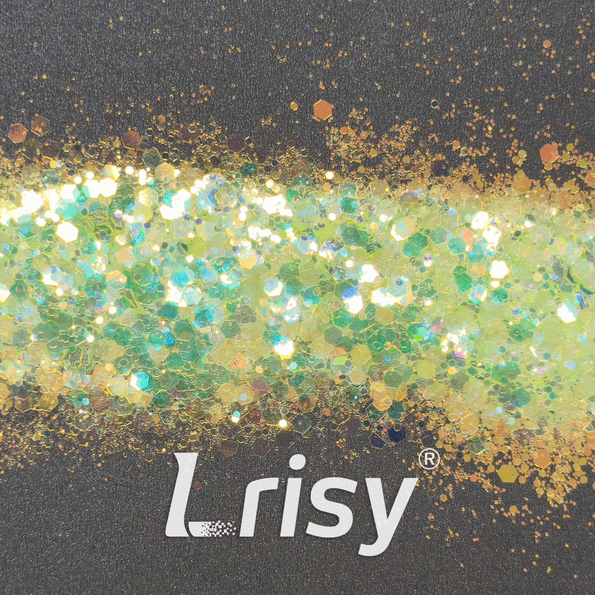 General Mixed High Brightness Iridescent Lemon Yellow Glitter HX1806