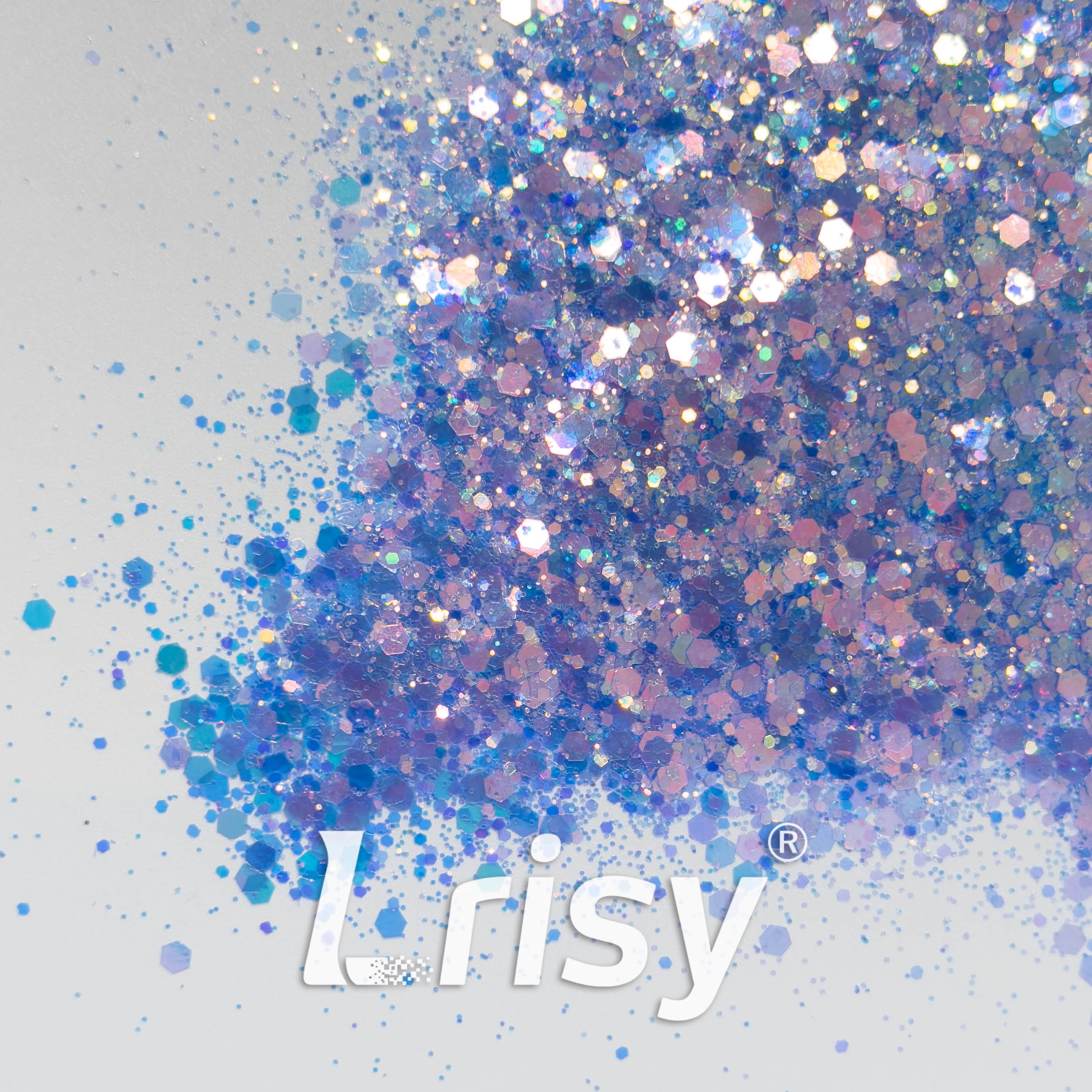 General Mixed High Brightness Iridescent Blue Glitter HX1813