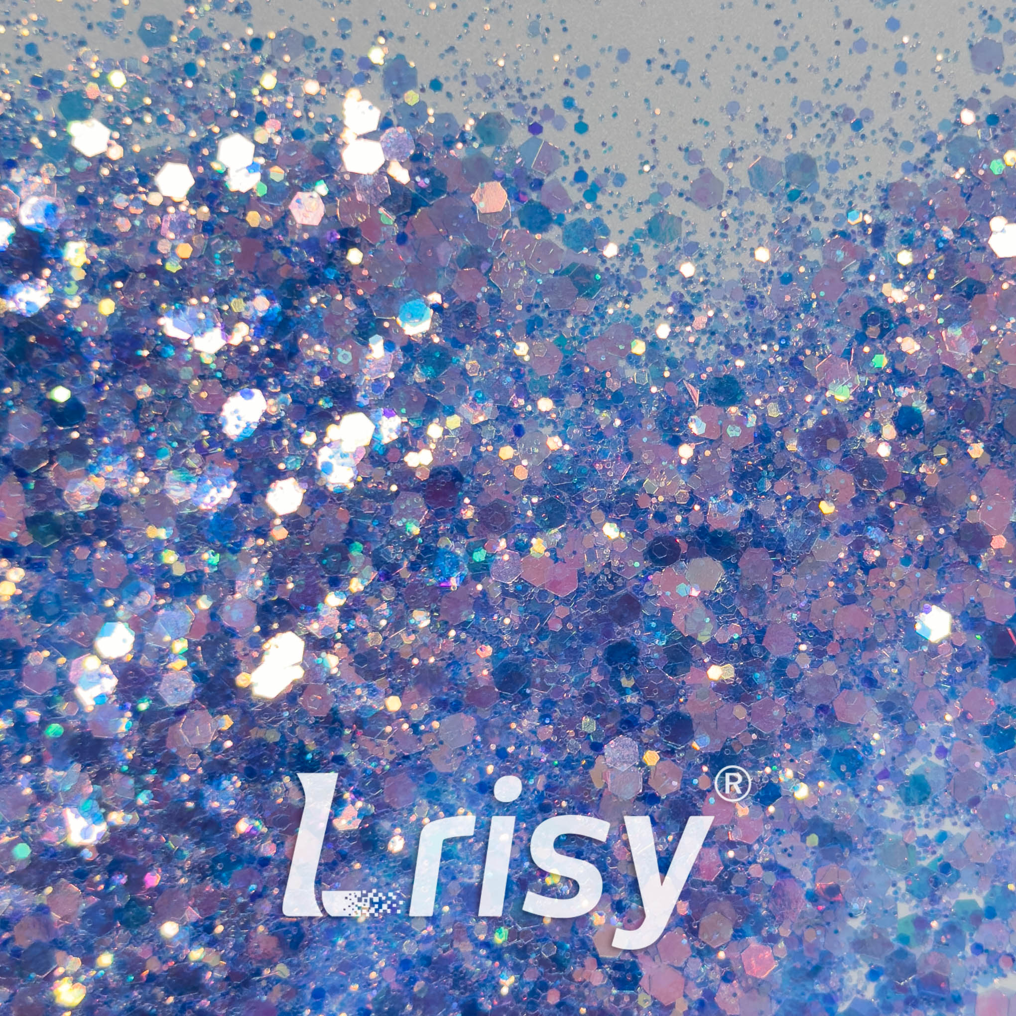 General Mixed High Brightness Iridescent Blue Glitter HX1813
