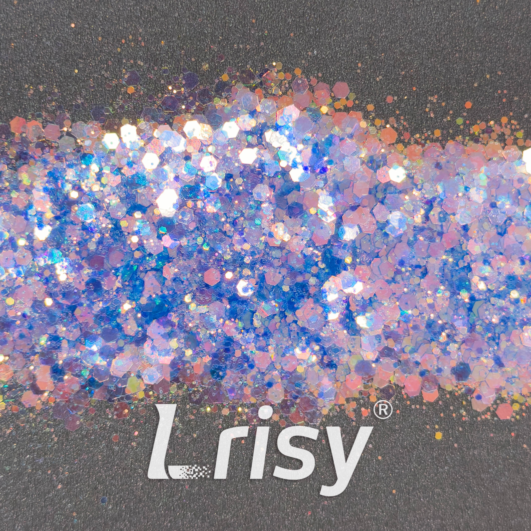 General Mixed High Brightness Iridescent Blue Glitter HX1813